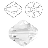 Preciosa 4mm-es Bicon kristály gyöngy
